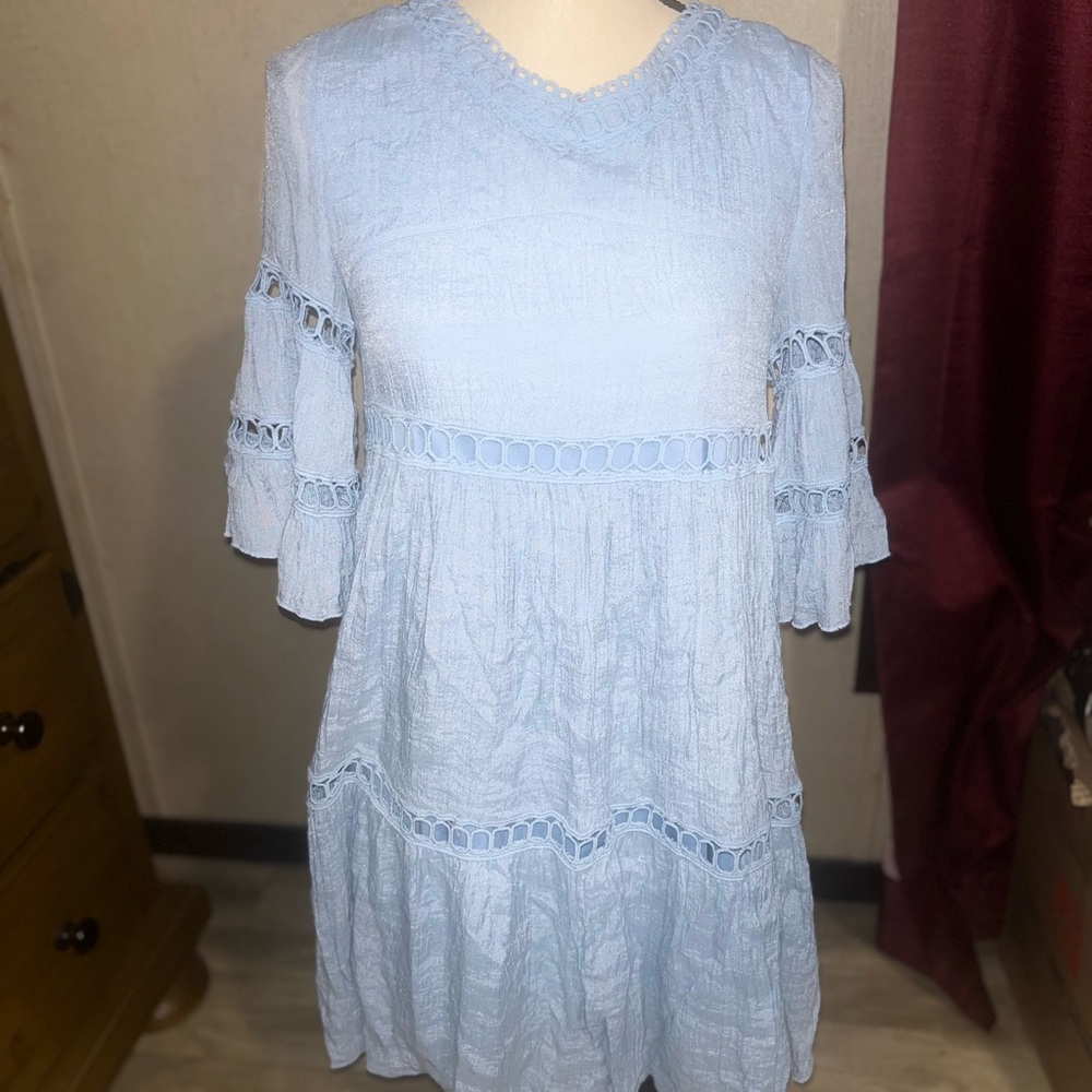 Listicle Light Blue Midi Dress
